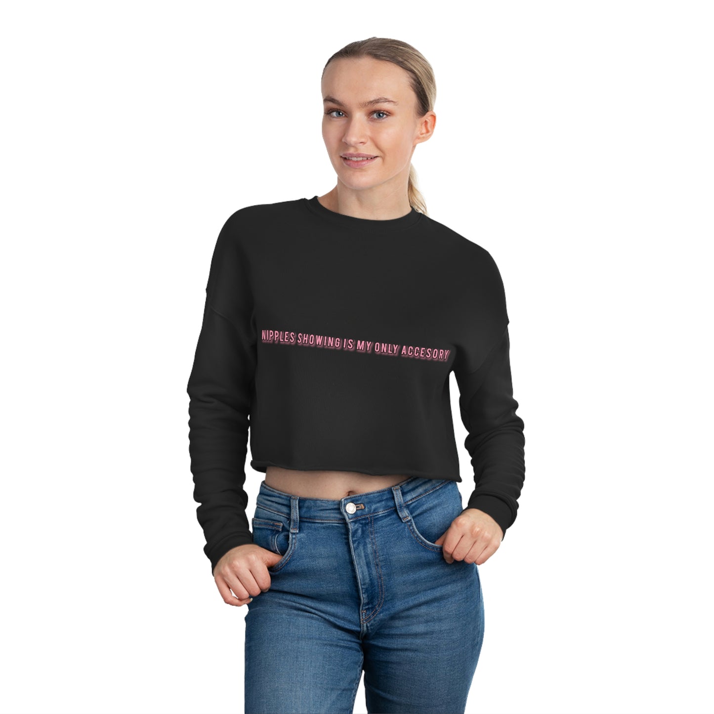 N*pples Showing Cropped Sweatshirt