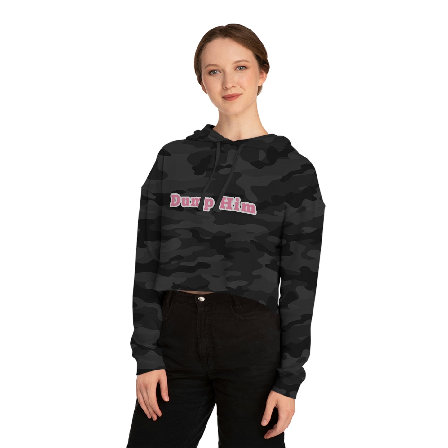 Dump Him Cropped Hooded Sweatshirt